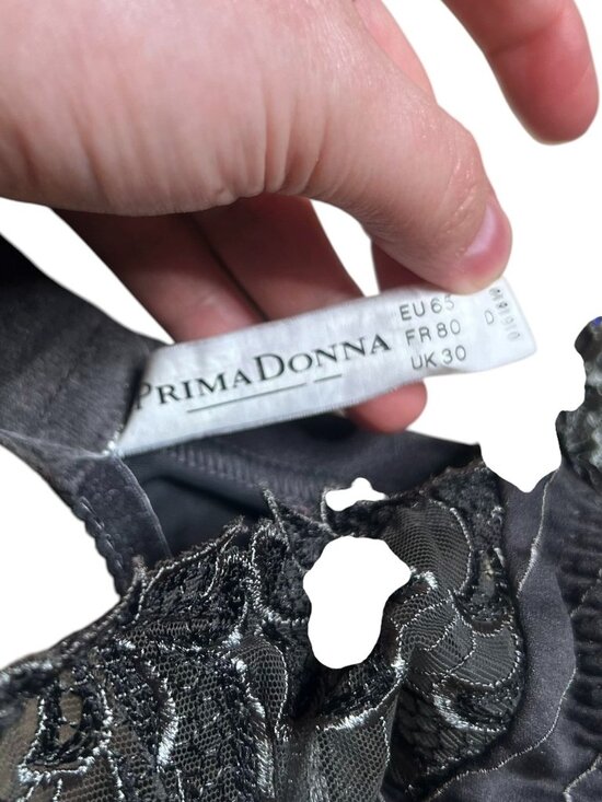 Prima Donna Primadonna Bra Womens Size 30D Gray Deauville Lace Full Cup - Picture 6 of 6